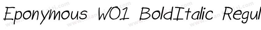 Eponymous W01 BoldItalic Regular字体转换